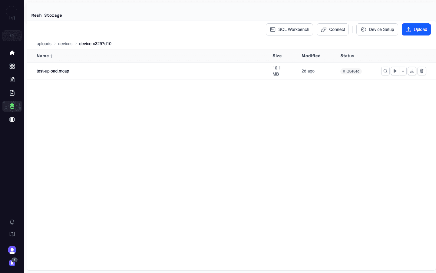 Single device file explorer